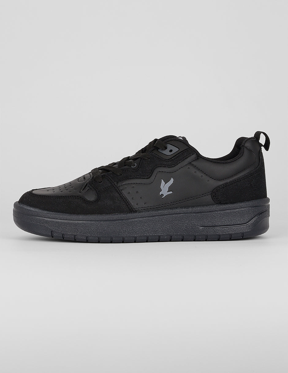 Tenis con cordones Exterior Piel vegana Color Negro Para Hombre De RBCOLLECTION