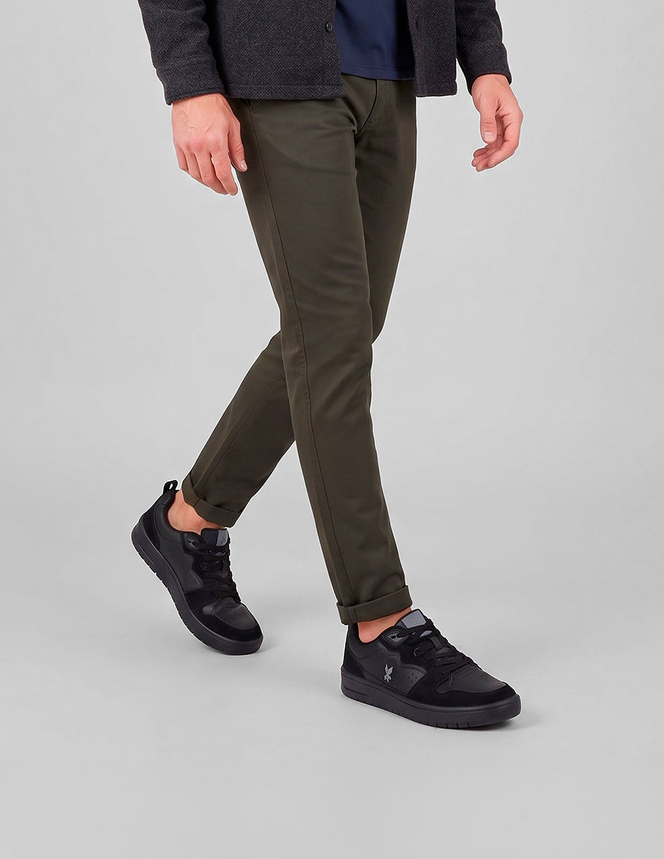 Tenis con cordones Agle en Piel vegana – Negro