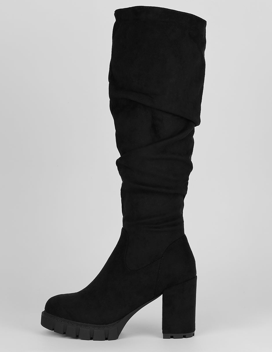 Botas altas Exterior Gamuza Color Negro Para Mujer De RBCOLLECTION