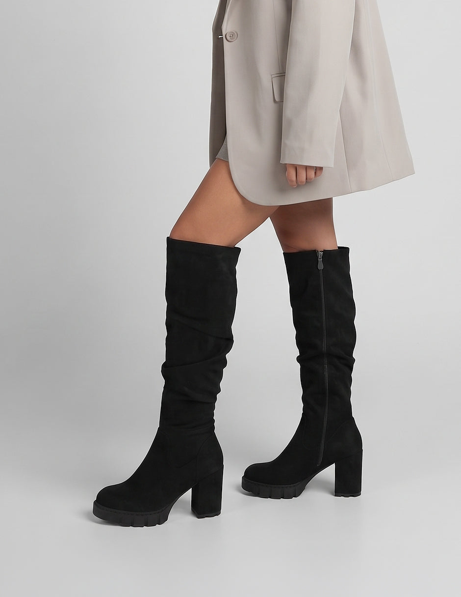 Botas altas Hella en Gamuza – Negro