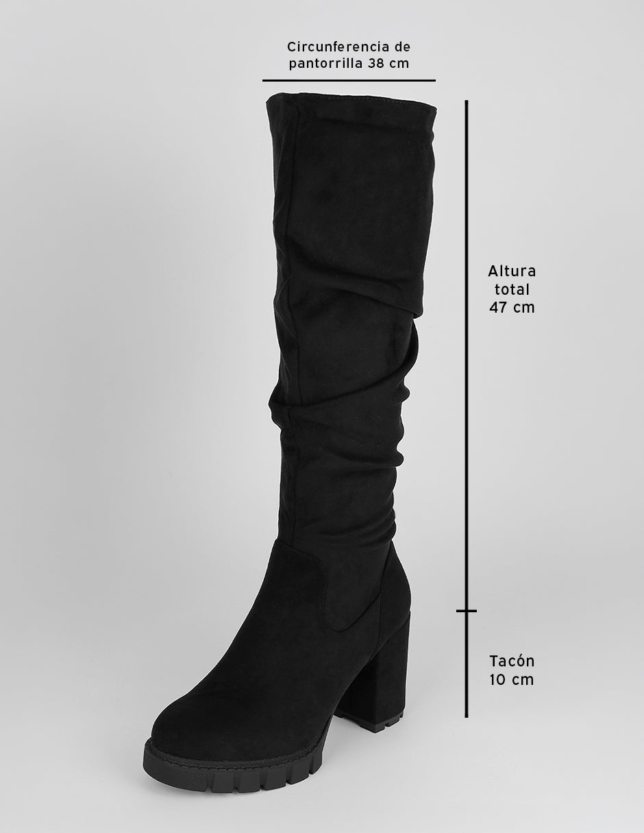 Botas altas Hella en Gamuza – Negro