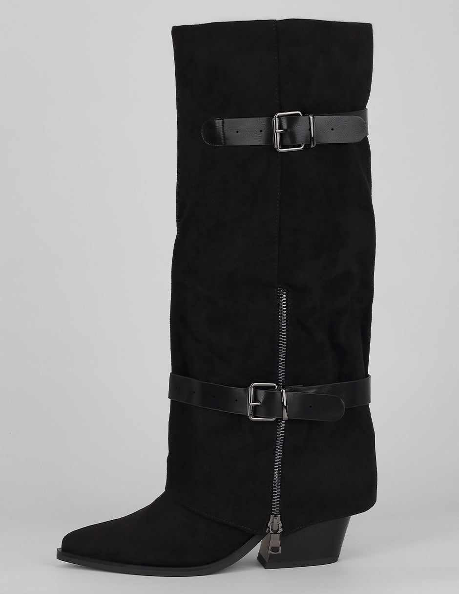 Botas altas Exterior Gamuza Color Negro Para Mujer De RBCOLLECTION