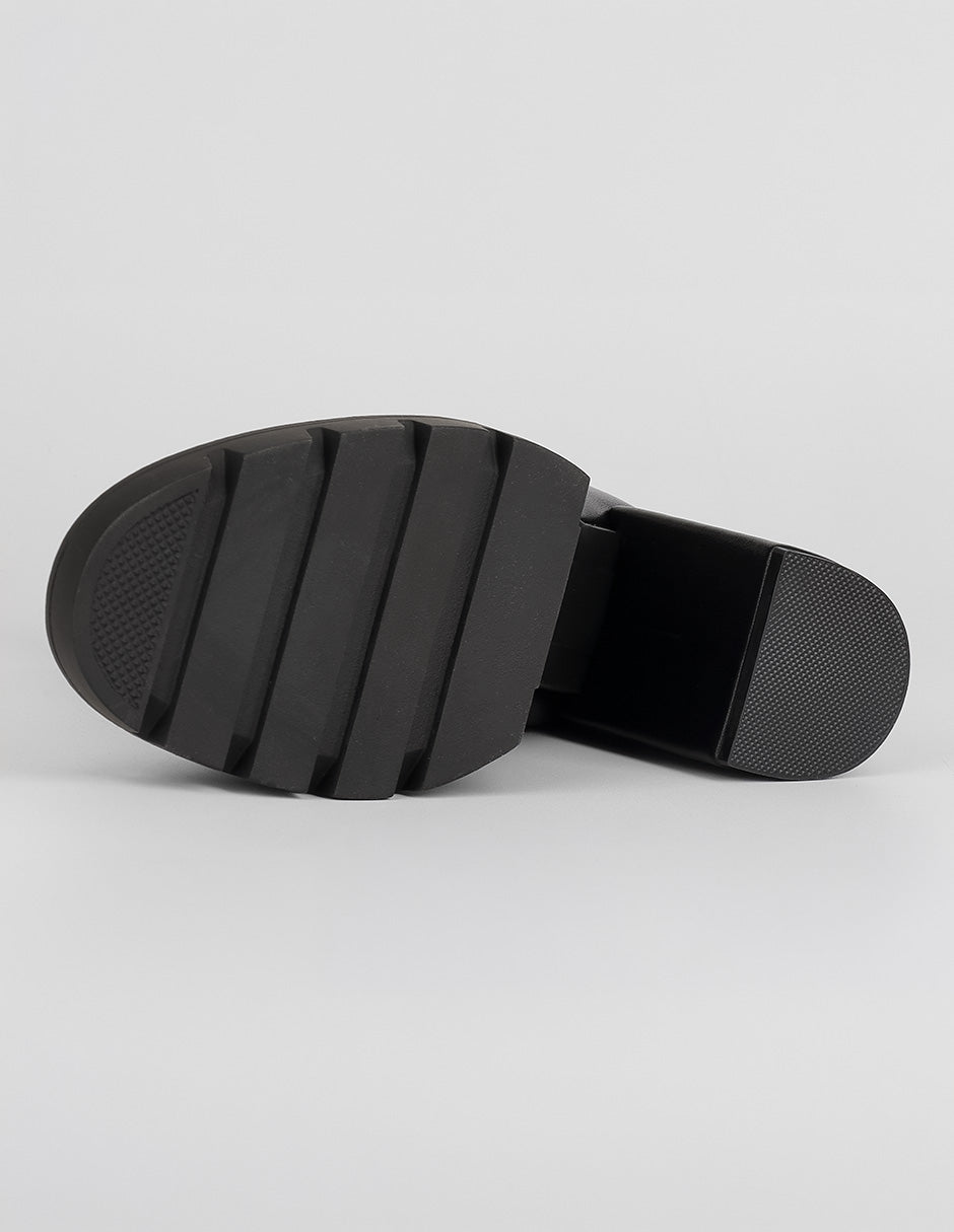 Botín con tacón Aurora en Piel vegana – Negro