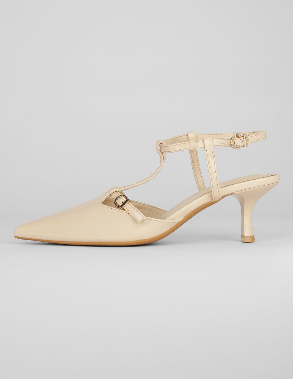 Zapatillas Exterior Charol Color Beige Para Mujer De RBCOLLECTION
