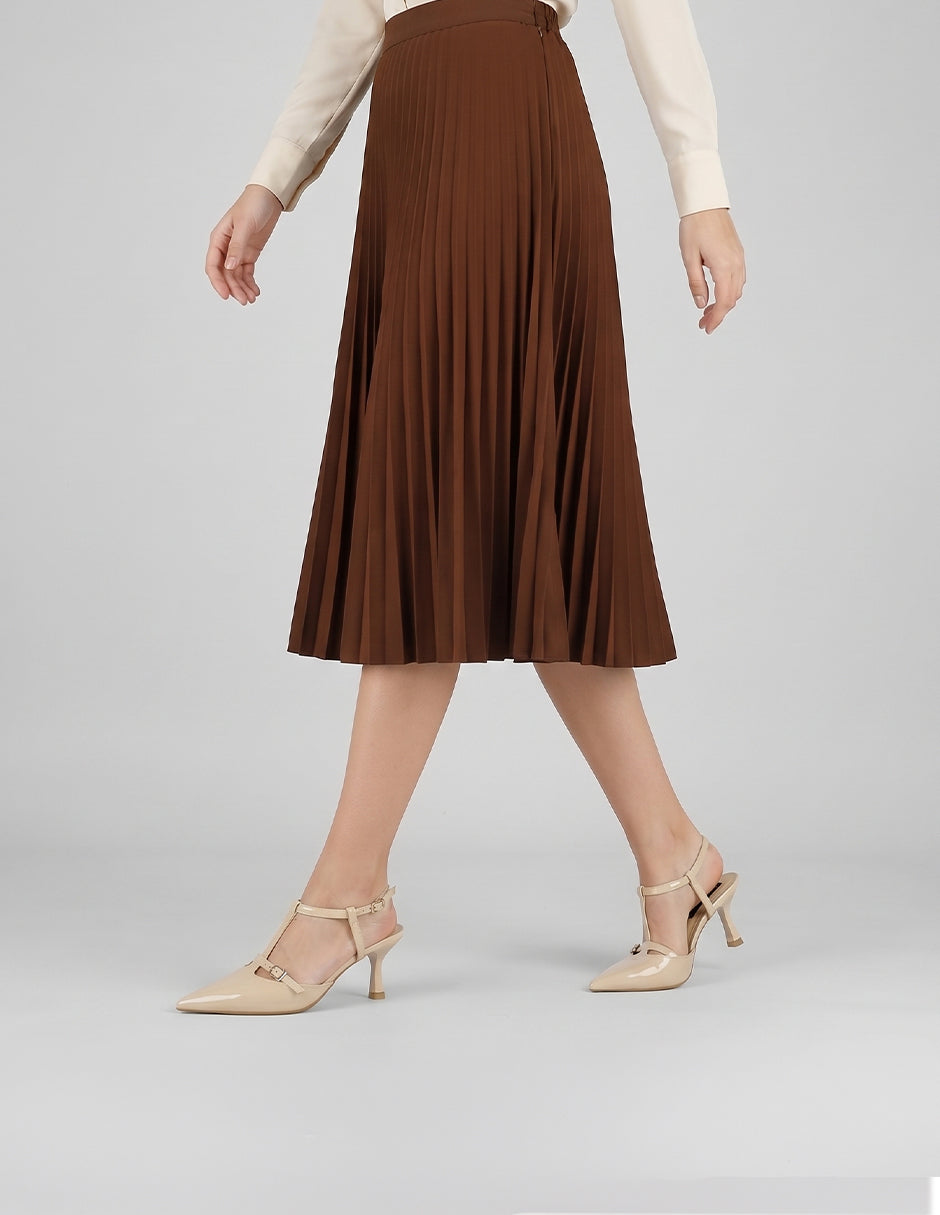 Zapatillas Slingback en Charol – Beige