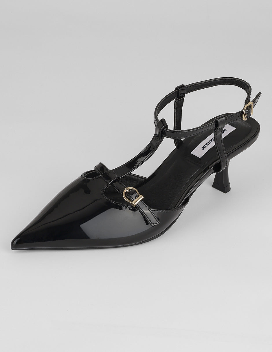 Zapatillas Slingback en Charol – Negro