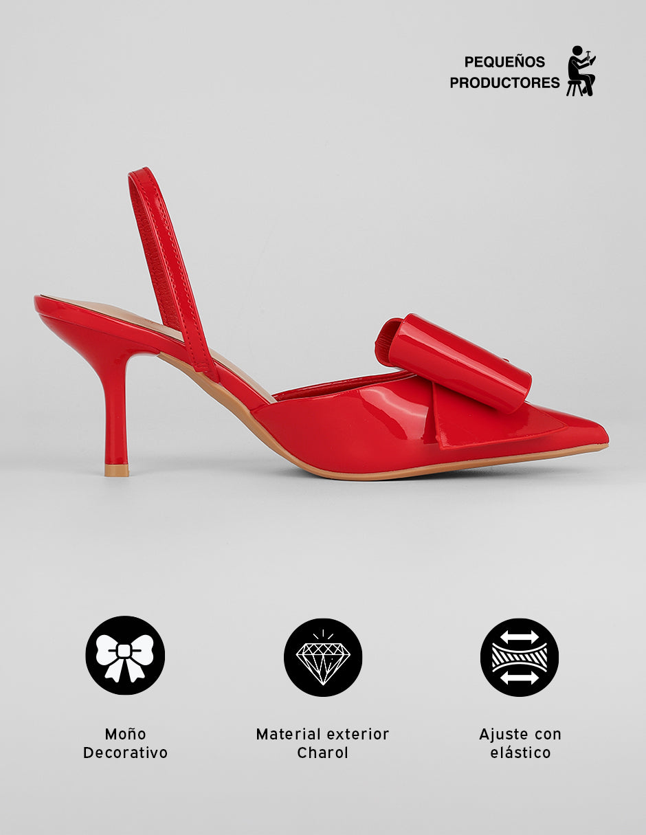 Zapatillas Doll en Charol – Rojo