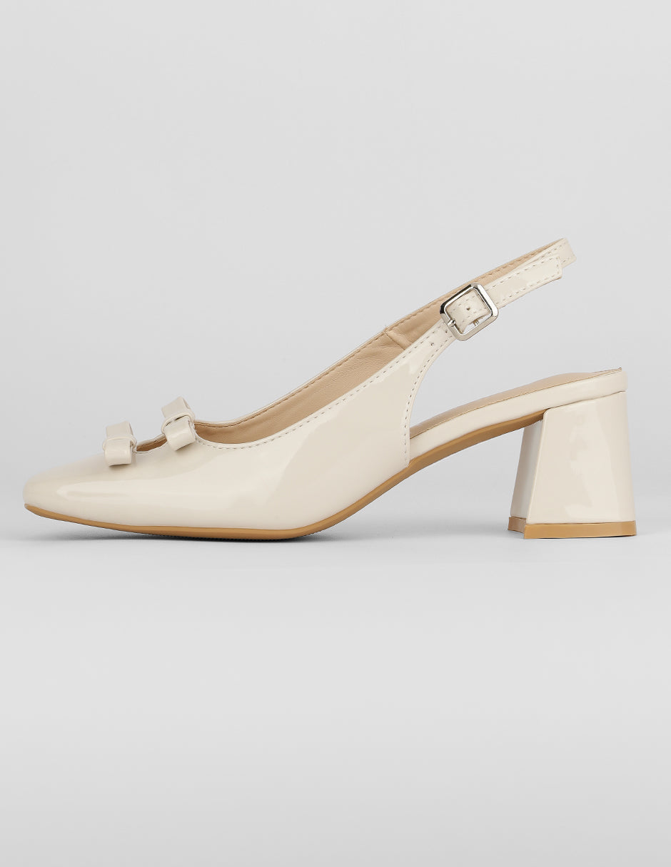 Zapatillas Exterior Charol Color Beige Para Mujer De RBCOLLECTION