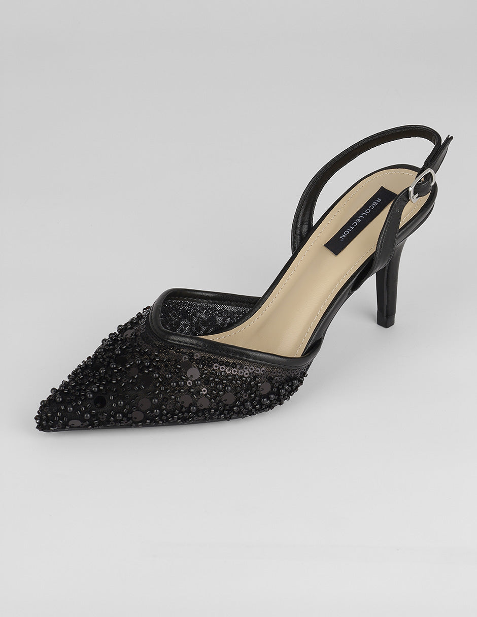 Zapatillas Slingback en Sintético – Negro