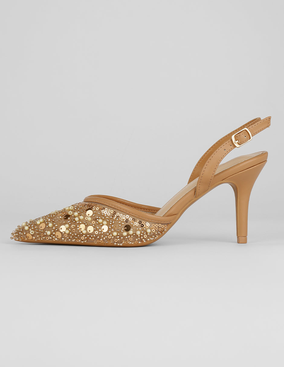 Zapatillas Exterior Sintético Color Dorado Para Mujer De RBCOLLECTION