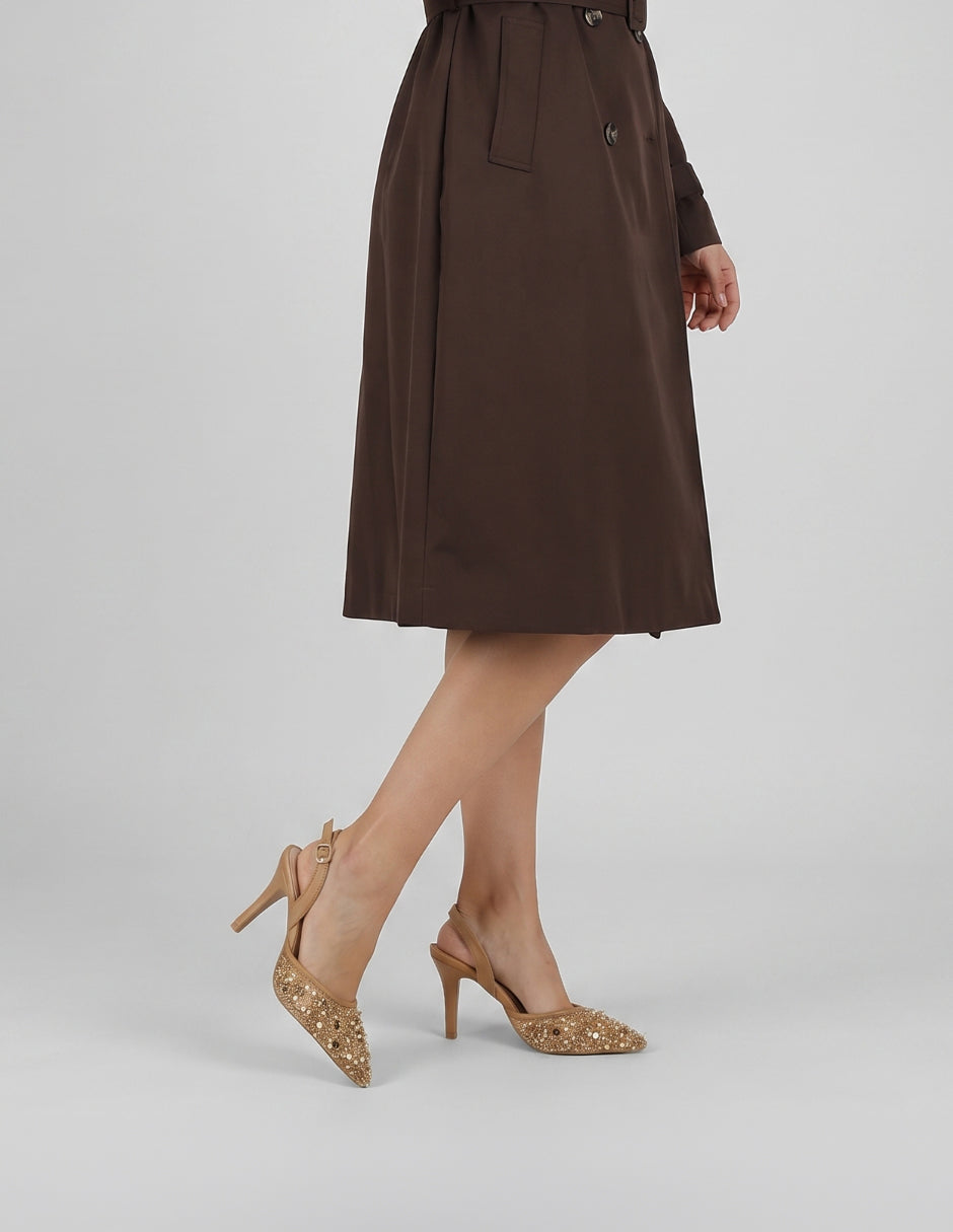 Zapatillas Slingback en Sintético – Dorado