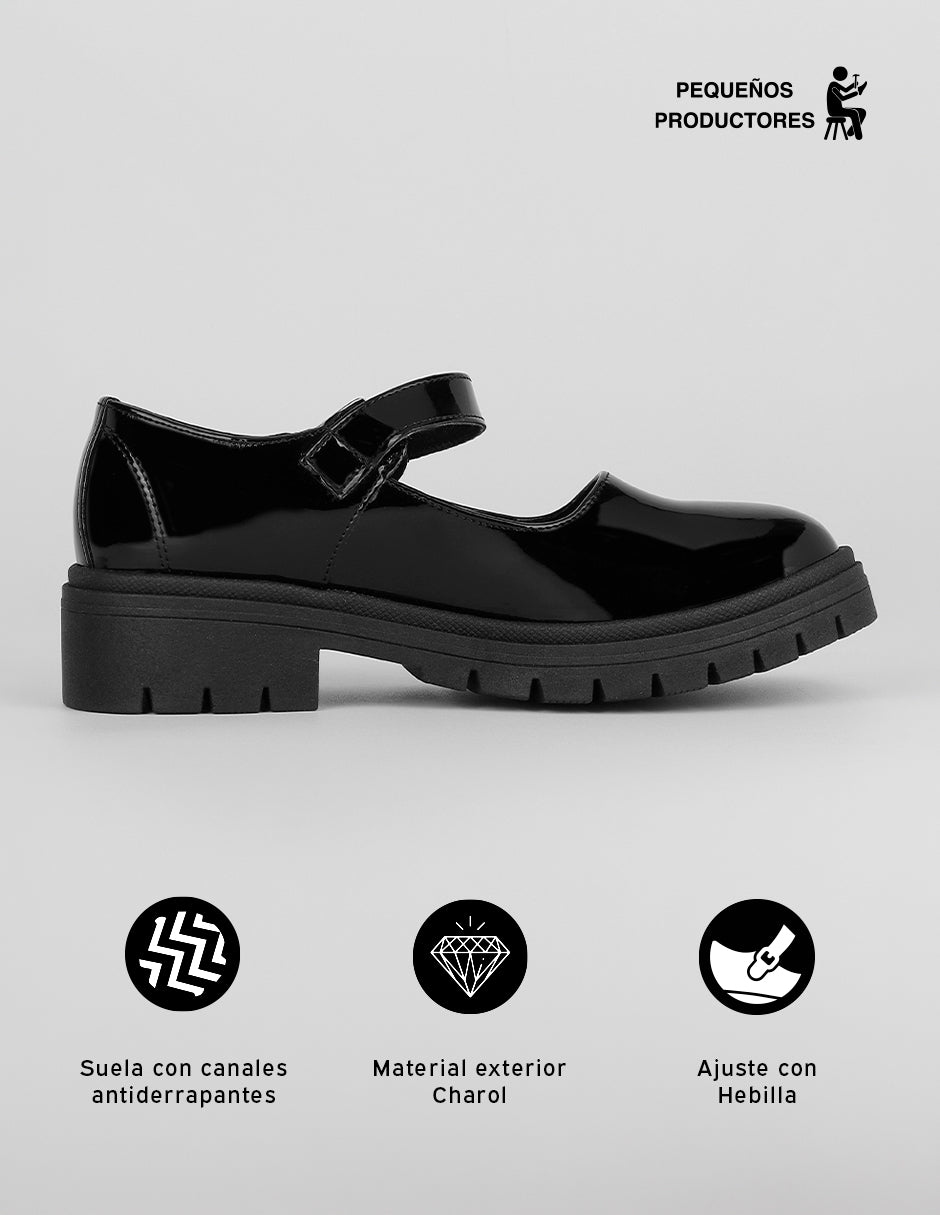 Mary jane Classy en Charol – Negro