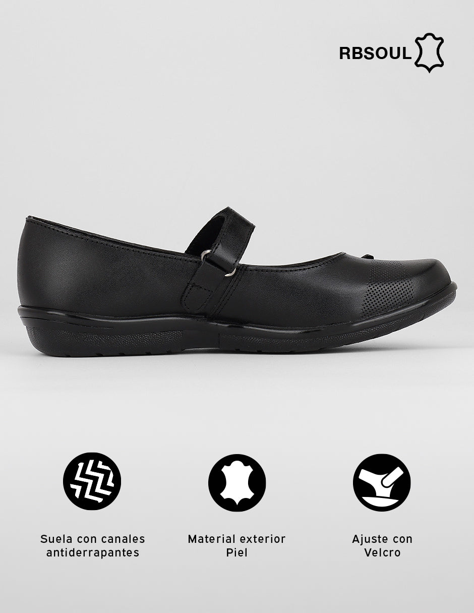 Mary jane Hand made en Piel – Negro