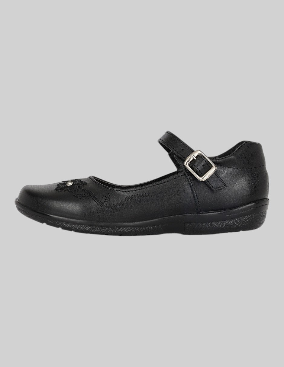 Mary Jane Exterior Piel Color Negro Para Niña De RBCOLLECTION
