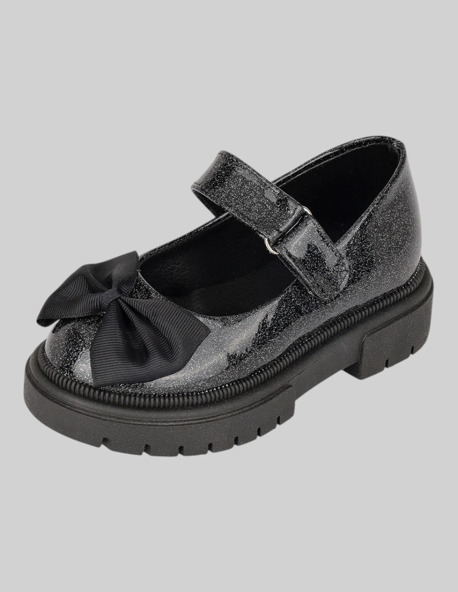 Mary Jane Kids en Piel vegana – Negros