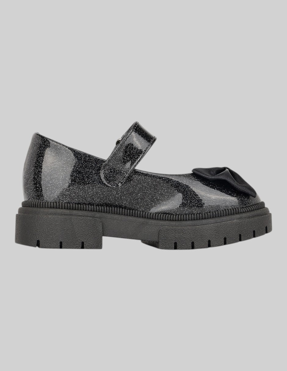 Mary Jane Kids en Piel vegana – Negros