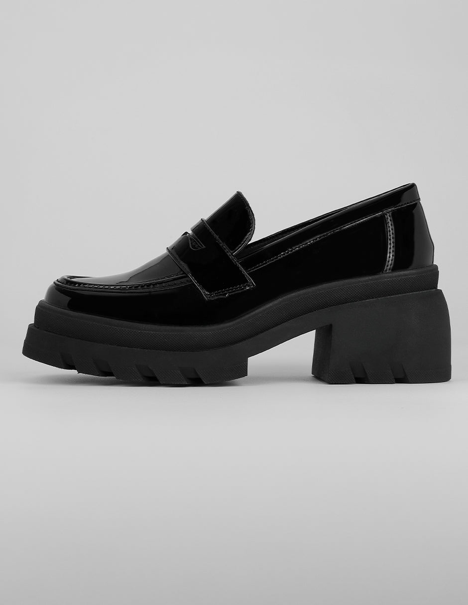 Mocasines Exterior Charol Color Negro Para Mujer De RBCOLLECTION