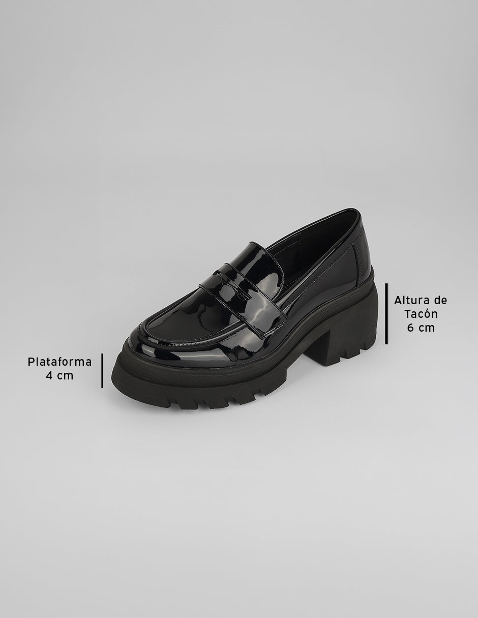 Mocasines Classy en Charol – Negro