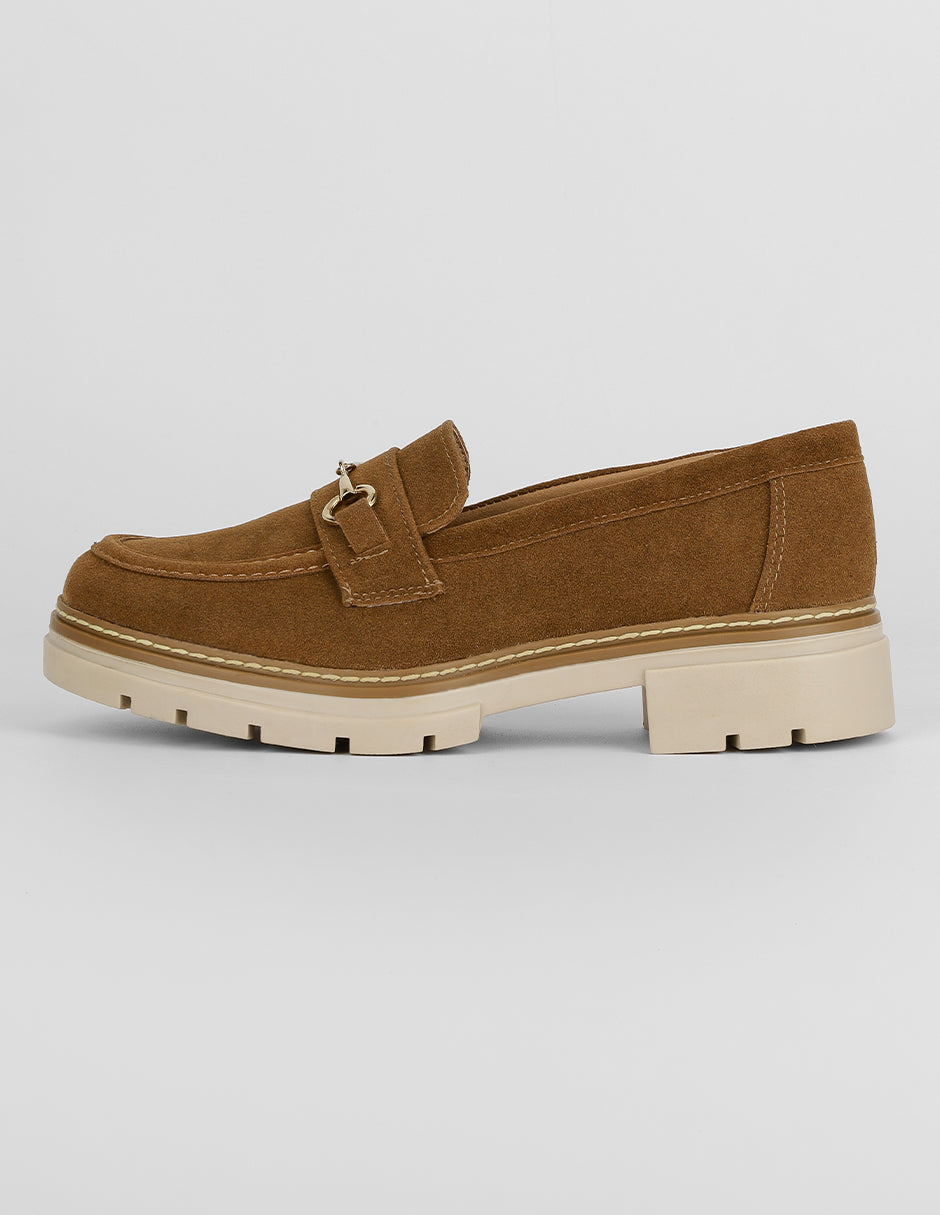 Mocasines Exterior Textil Color Café Para Mujer De RBCOLLECTION
