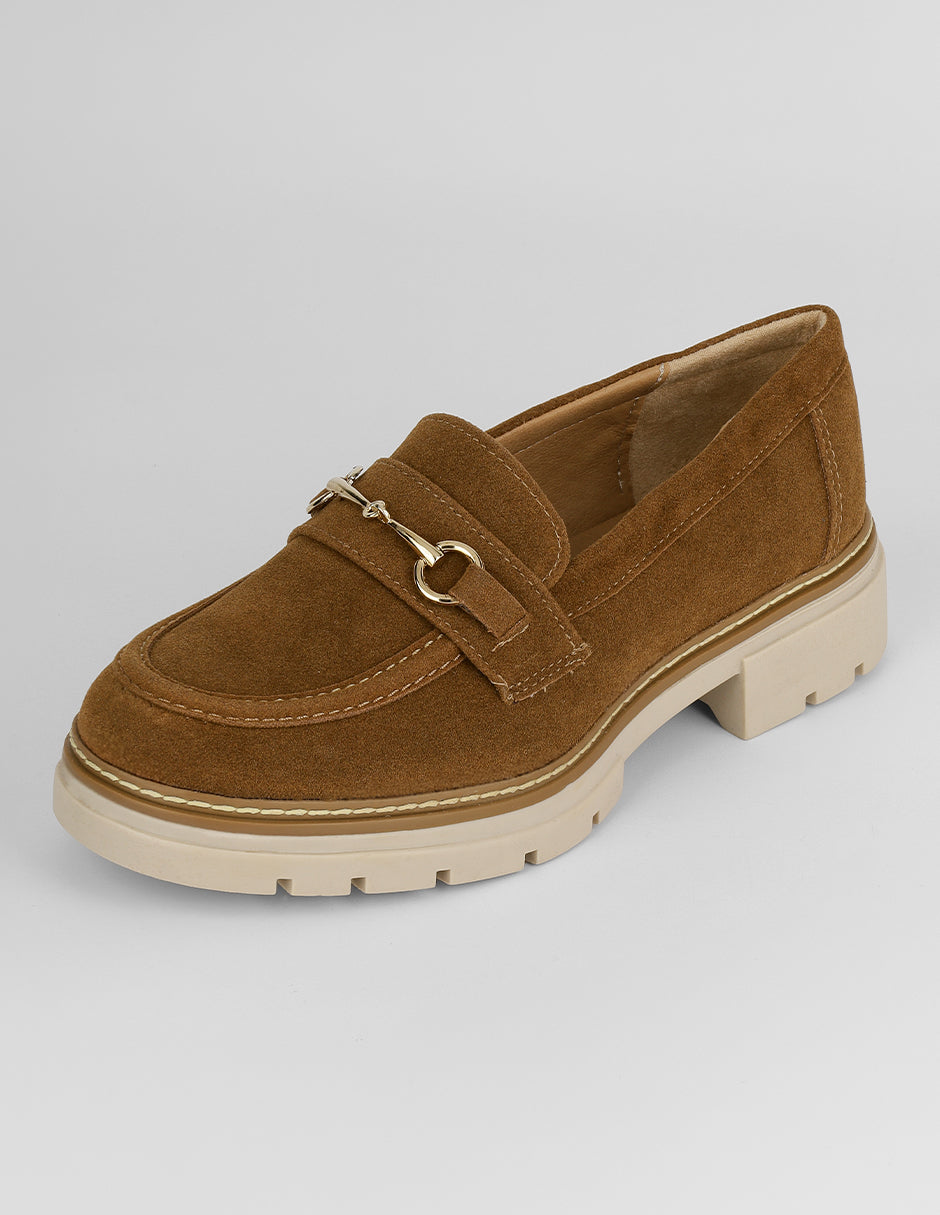 Mocasines Classy en Textil – Café