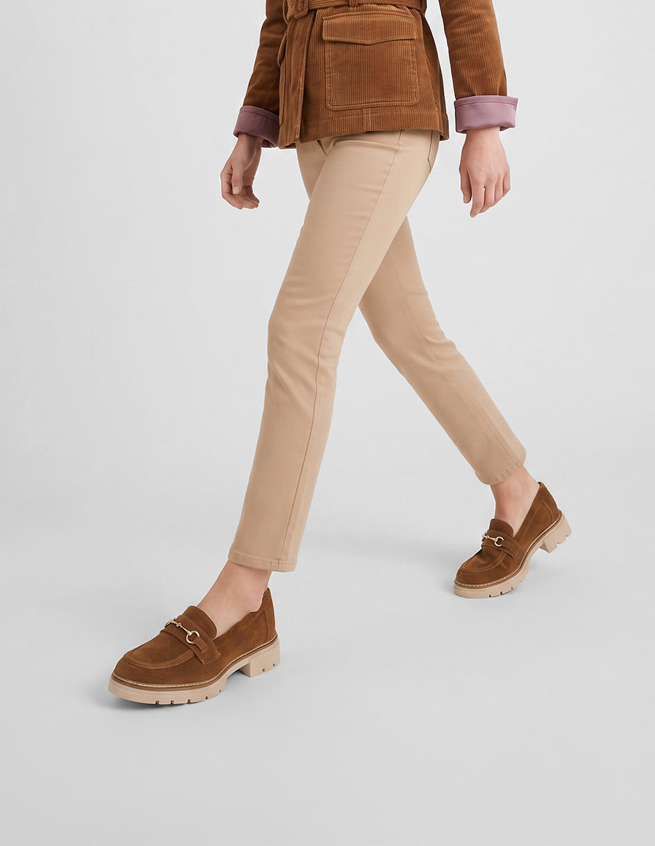 Mocasines Classy en Textil – Café