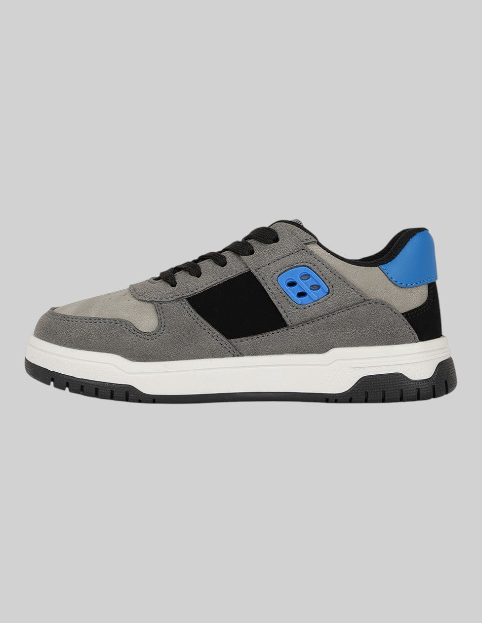 Tenis Exterior Piel vegana Color Gris Para Niño De RBCOLLECTION