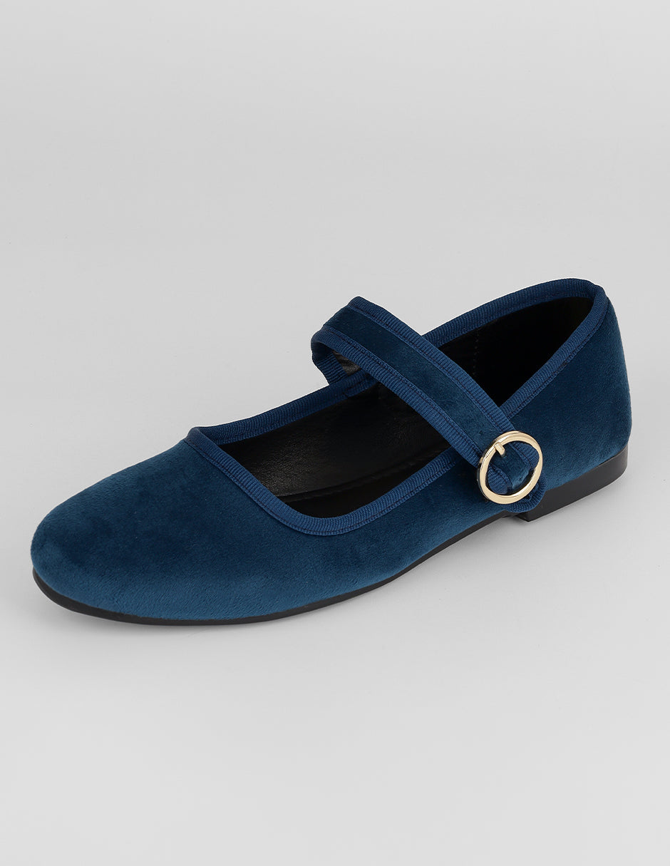 Mary jane Darling en Gamuza – Azul