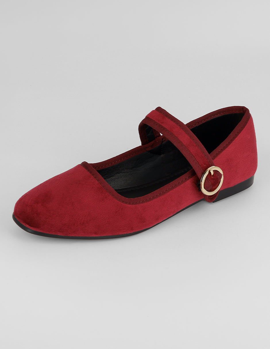 Mary jane Darling en Gamuza – Rojo
