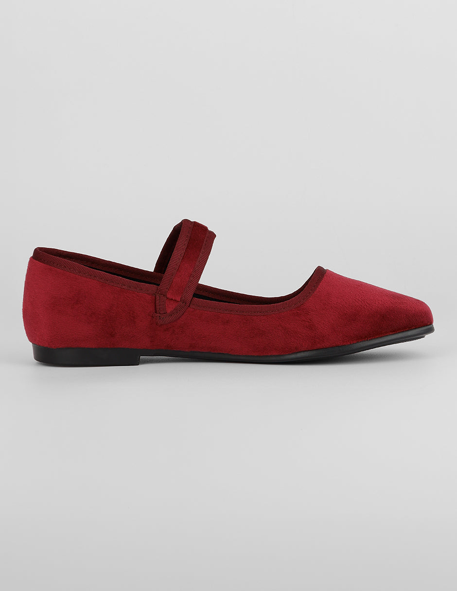 Mary jane Darling en Gamuza – Rojo