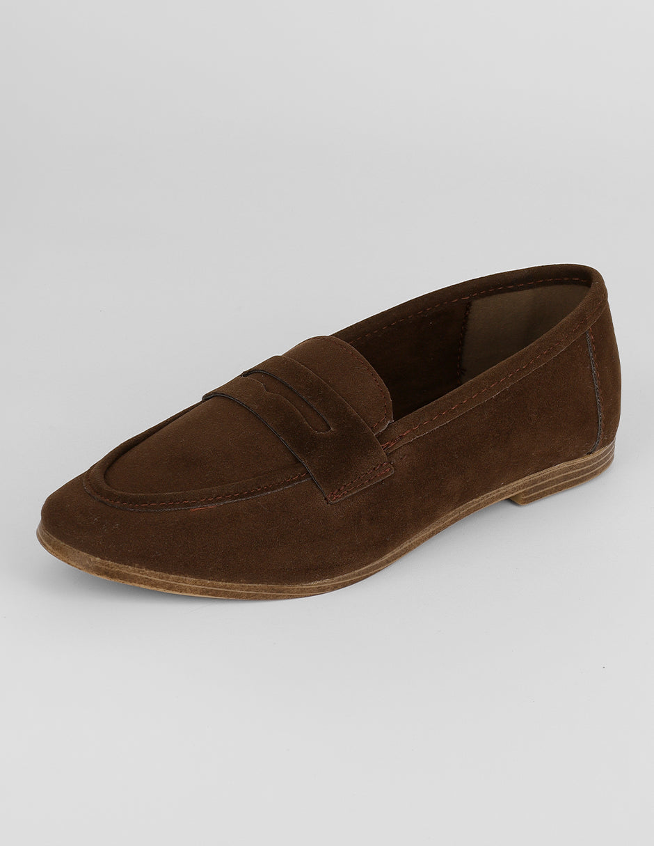 Mocasines Classy en Textil – Café