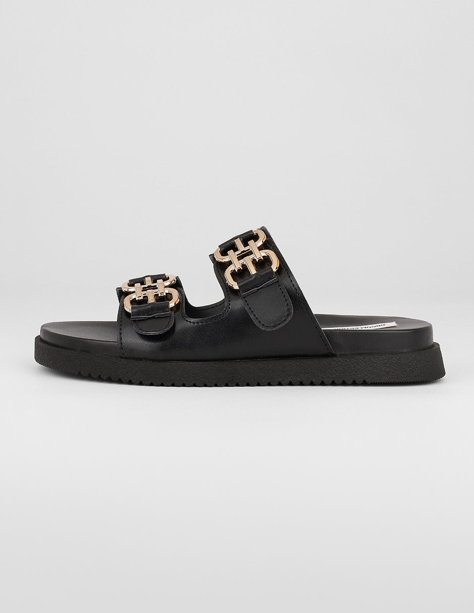 Sandalias de piso Exterior Sintético Color Negro Para Mujer De RBCOLLECTION