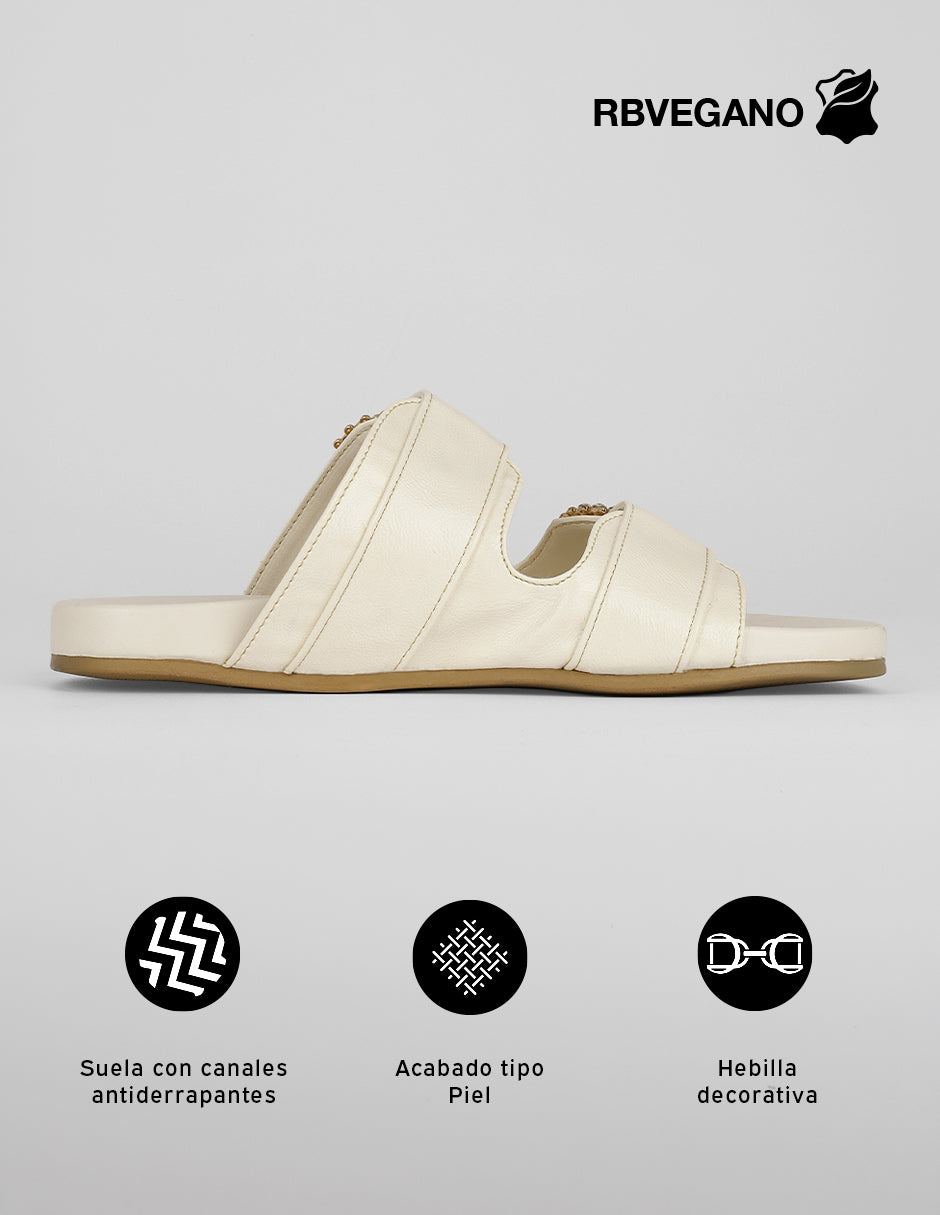 Sandalias de piso Yuri en Sintético – Beige
