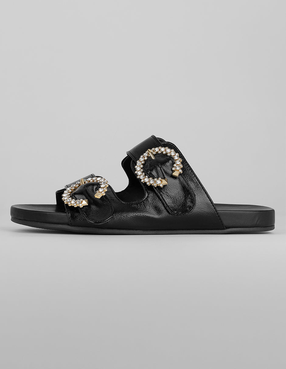 Sandalias de piso Exterior Sintético Color Negro Para Mujer De RBCOLLECTION