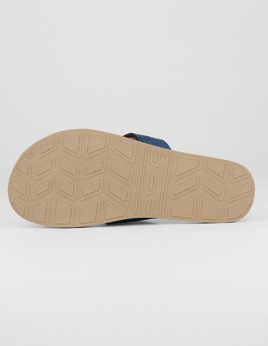 Sandalias de piso Hand made en Piel – Azul