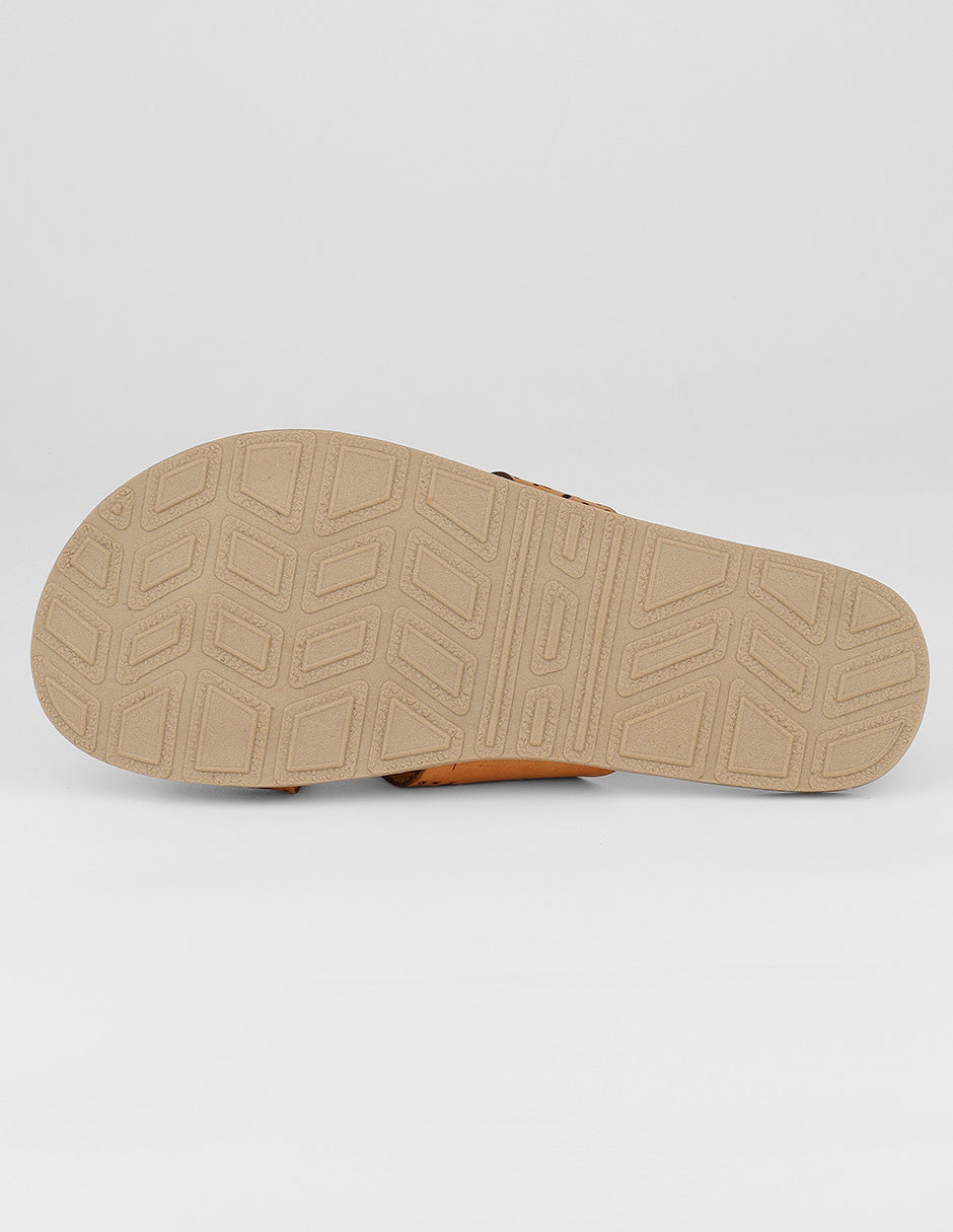 Sandalias de piso Hand made en Piel – Café
