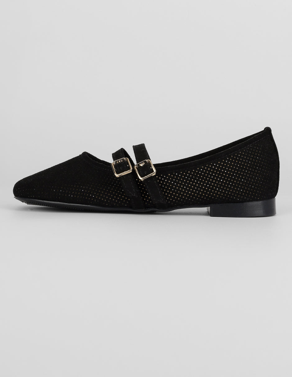 Mary jane Exterior Textil Color Negro Para Mujer De RBCOLLECTION