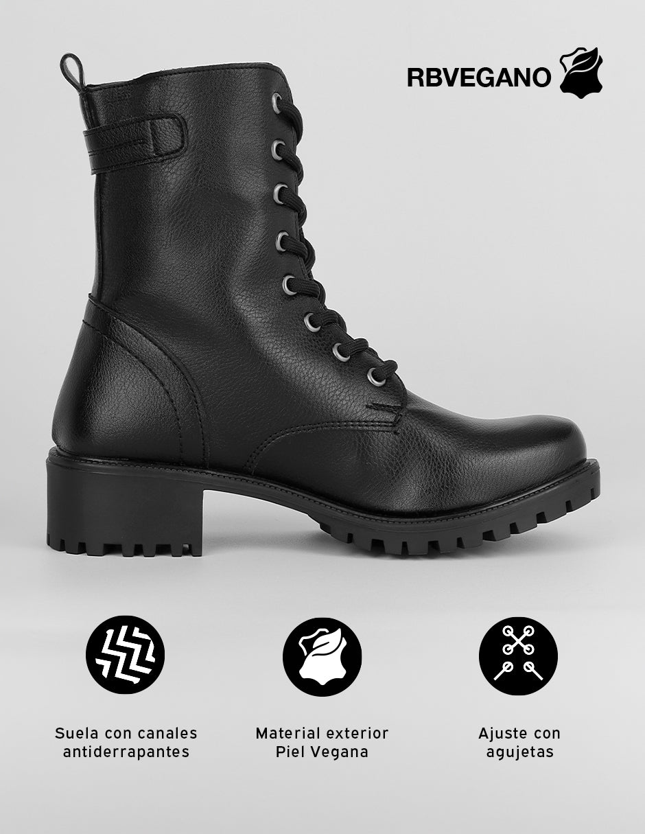 Botas casuales Bite en Piel vegana – Negro
