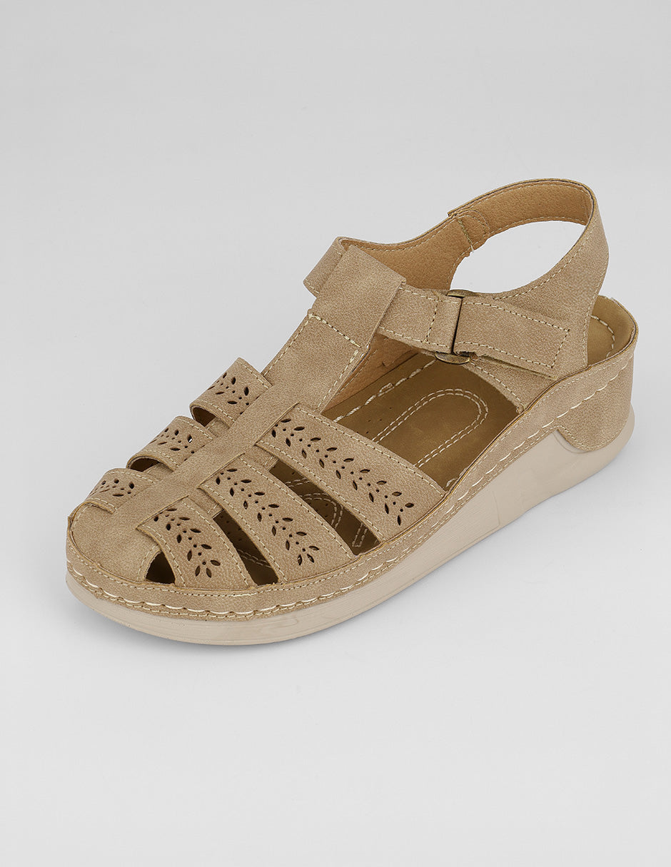 Sandalias con plataforma Naia en Piel vegana – Blanco