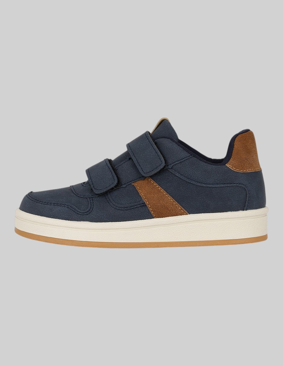 Tenis Exterior Piel vegana Color Azul Para Niño De RBCOLLECTION