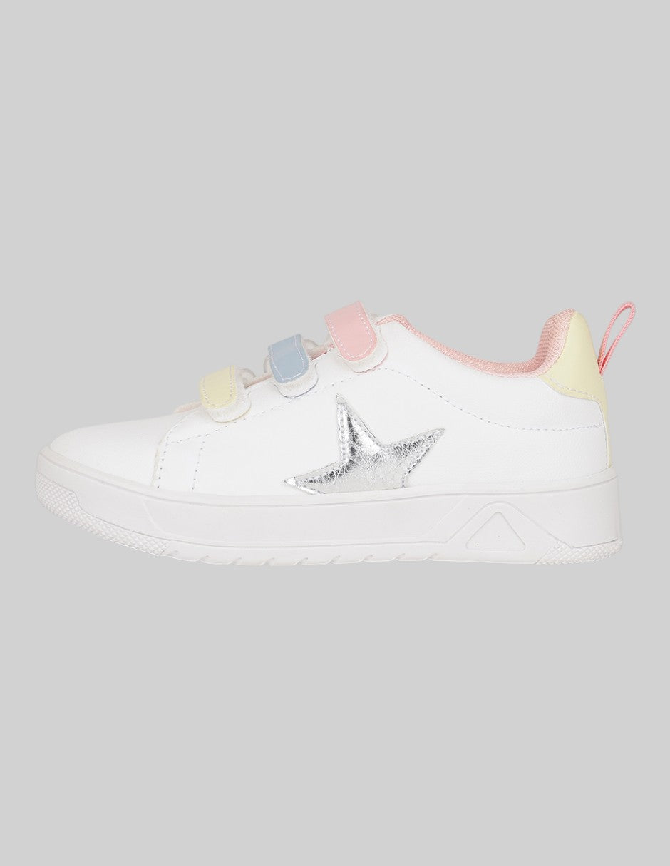 Tenis Exterior Piel vegana Color Blanco Para Niña De RBCOLLECTION