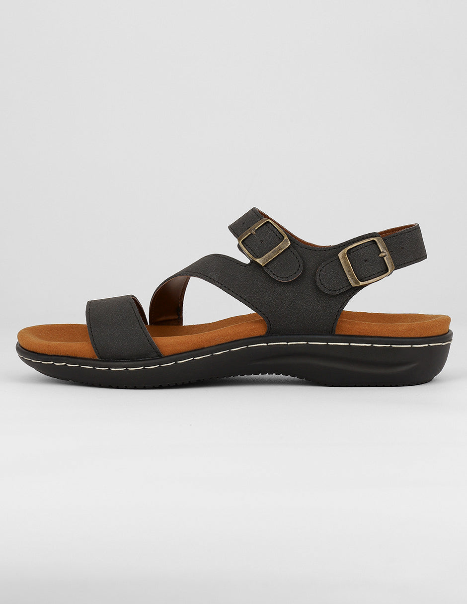 Sandalias con plataforma Exterior Piel vegana Color Negro Para Mujer De RBCOLLECTION