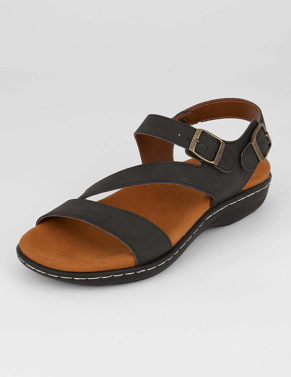 Sandalias con plataforma Brit en Piel vegana – Negro