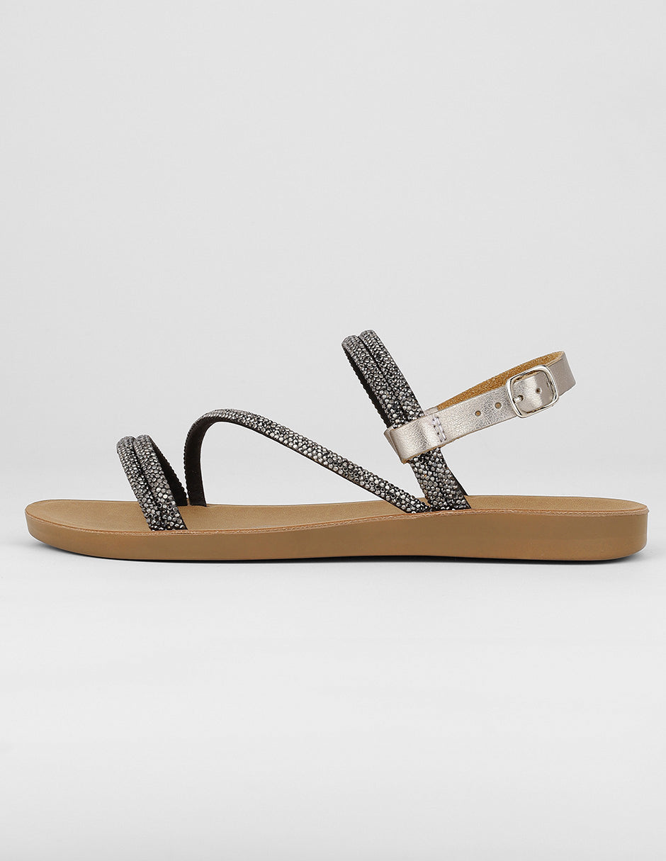 Sandalias de piso Exterior Sintético Color Negro Para Mujer De RBCOLLECTION