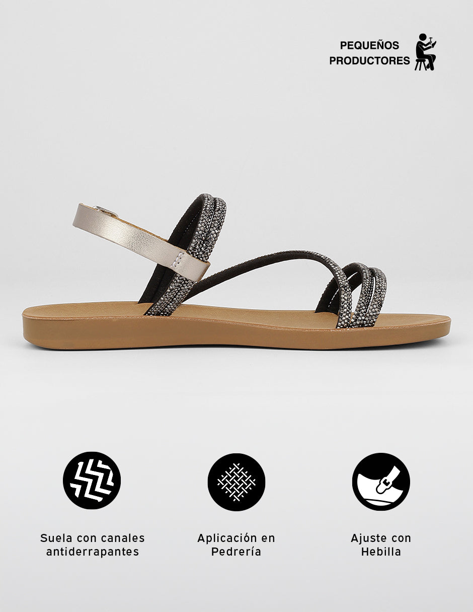 Sandalias de piso Soft en Sintético – Negro