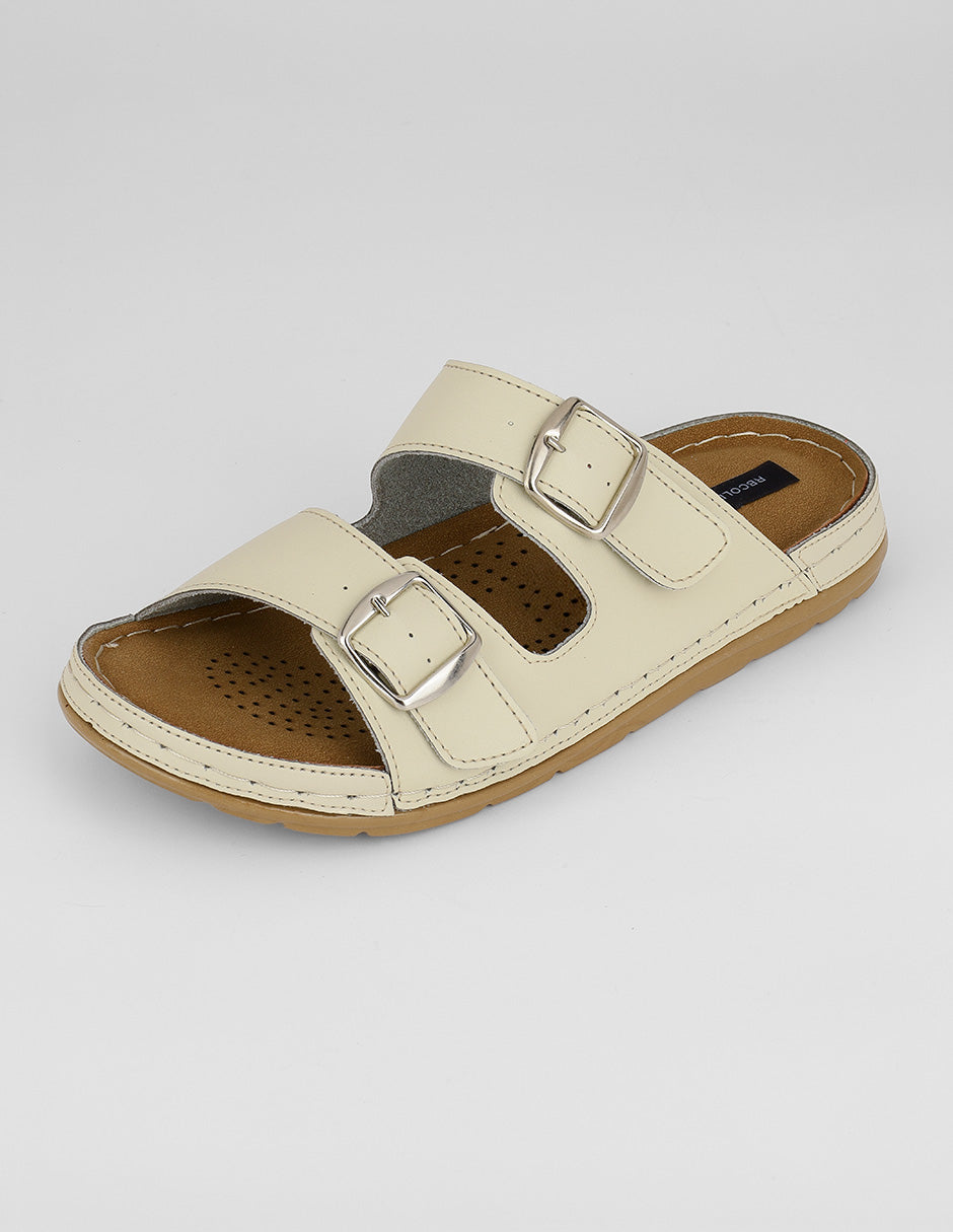 Sandalias con plataforma Brit en Piel vegana – Beige