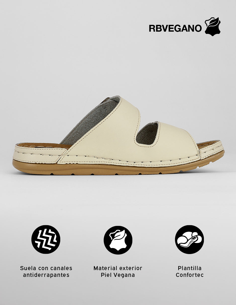Sandalias con plataforma Brit en Piel vegana – Beige