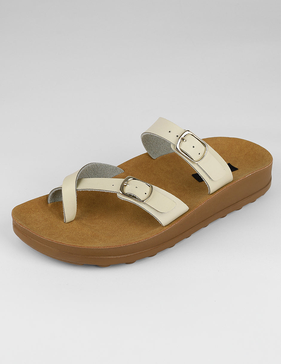 Sandalias de piso Brit en Sintético – Beige