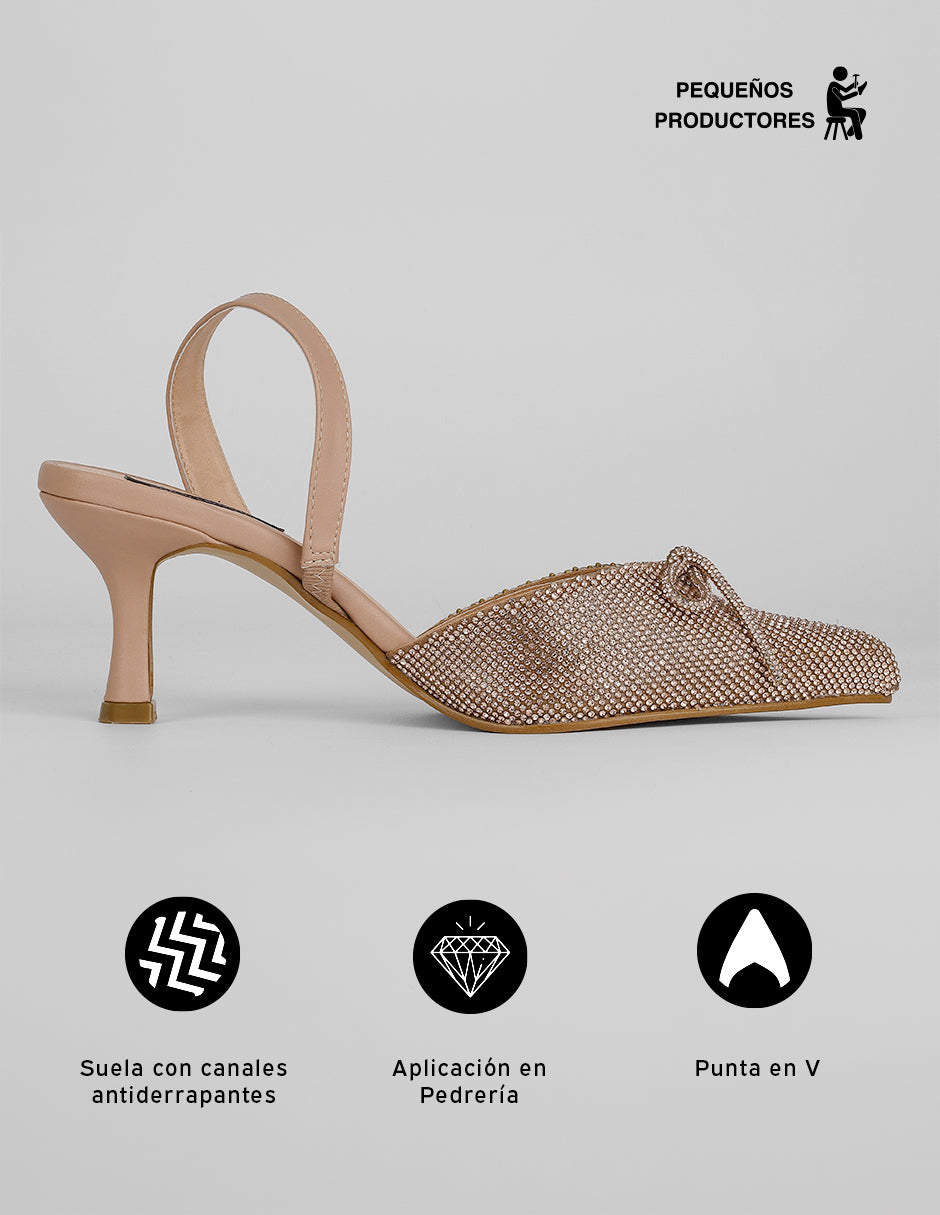 Zapatillas Slingback en Sintético – Café