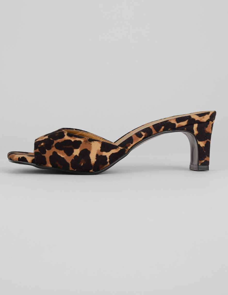 Sandalia con tacón Exterior Textil Color Animal print Para Mujer De RBCOLLECTION