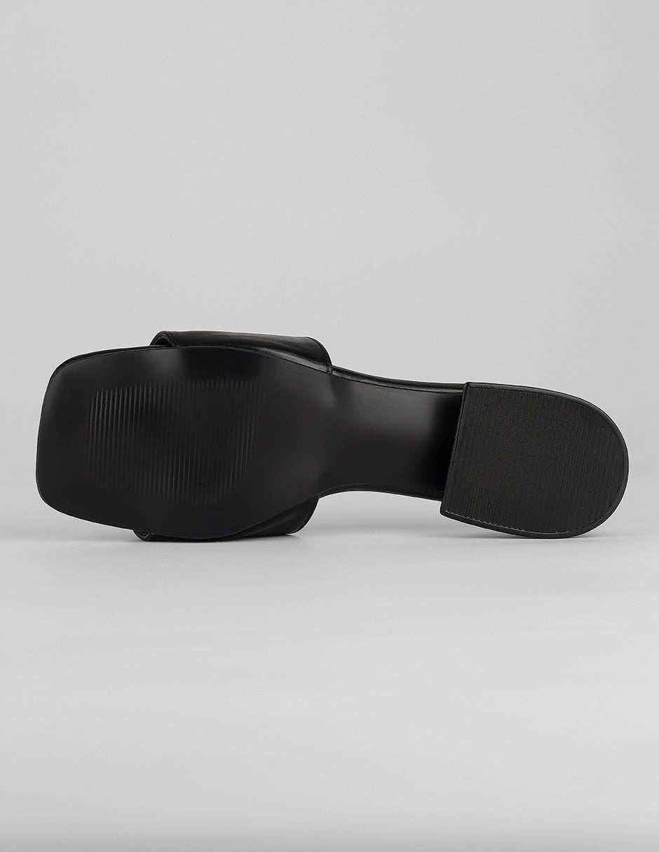 Sandalias de piso Alnia en Piel vegana – Negro